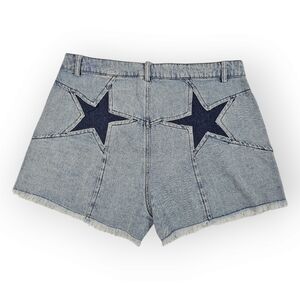 Promesa Star Catcher Patchwork Acid Wash Denim‎ Shorts Women's Size Large